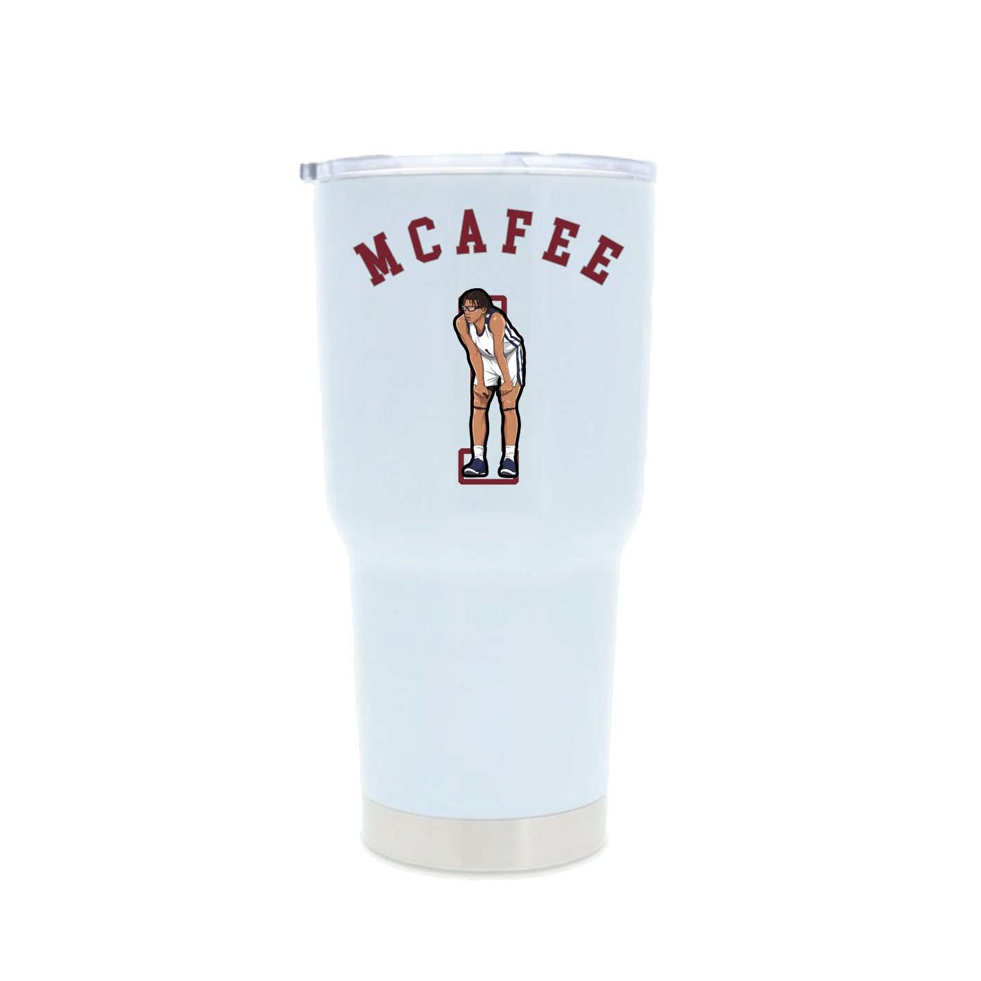 30oz Stainless Steel Tumbler — Shirsey Arch in White