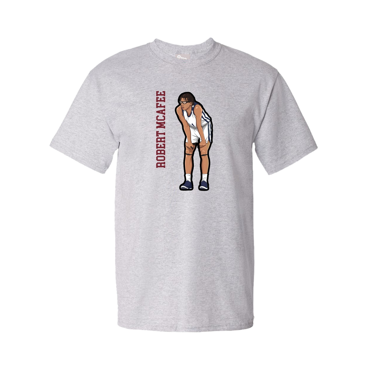 Tee — Name Vertical in Grey