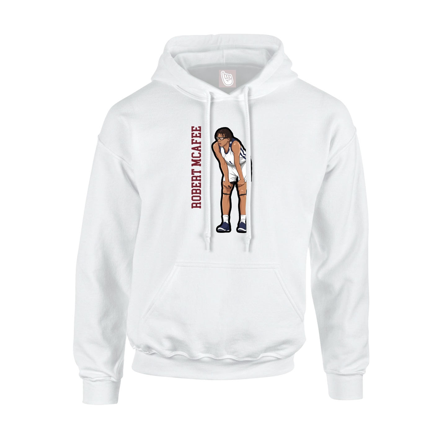 Hoodie — Name Vertical in White