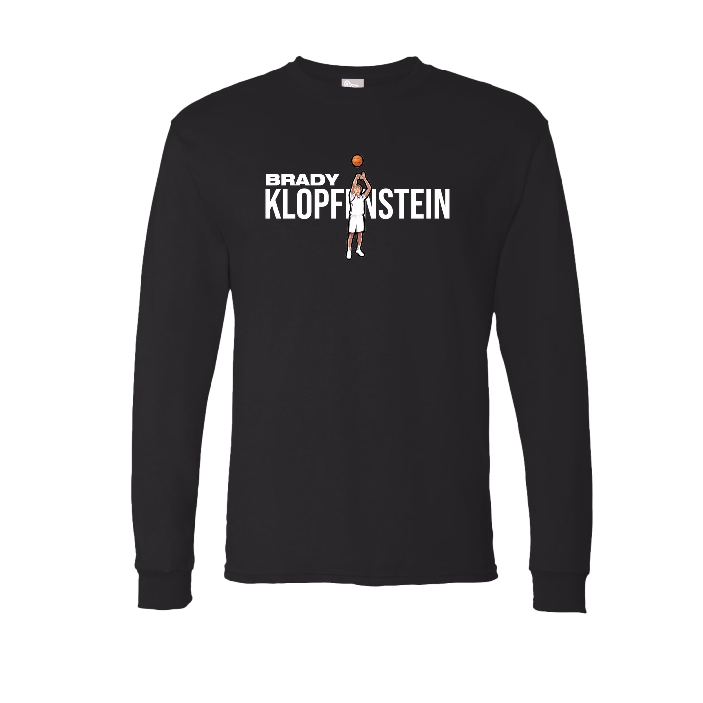 Long Sleeve Tee — Player Name in Black
