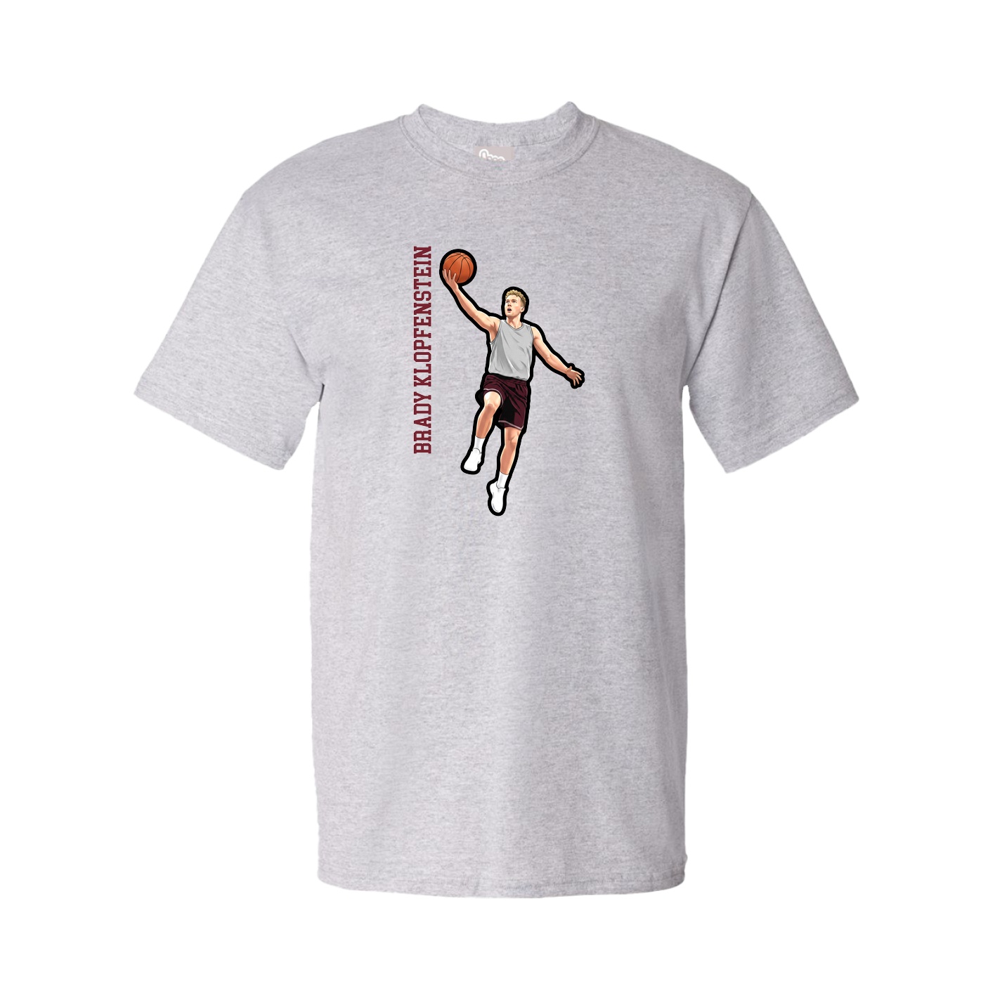 Youth Tee — Name Vertical in Grey