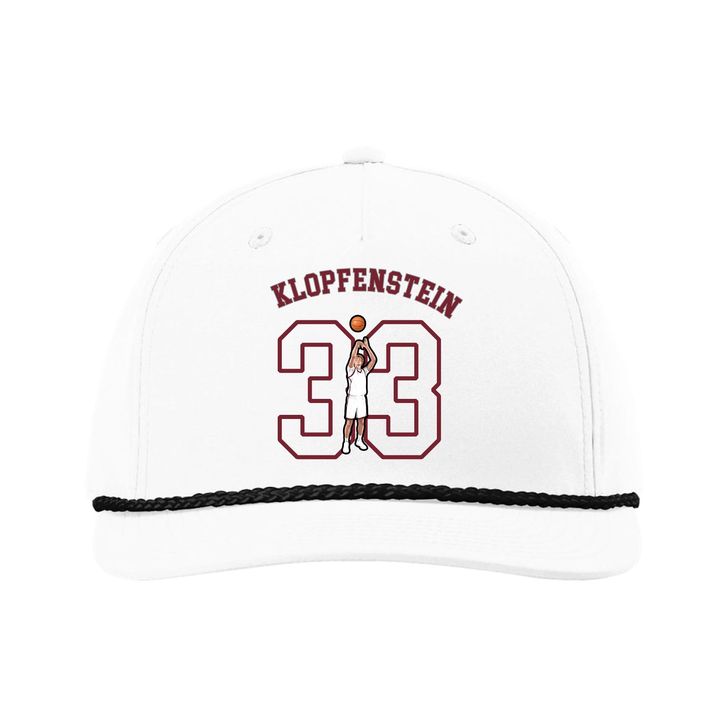 Five-Panel Classic Rope Cap — Shirsey Arch in White