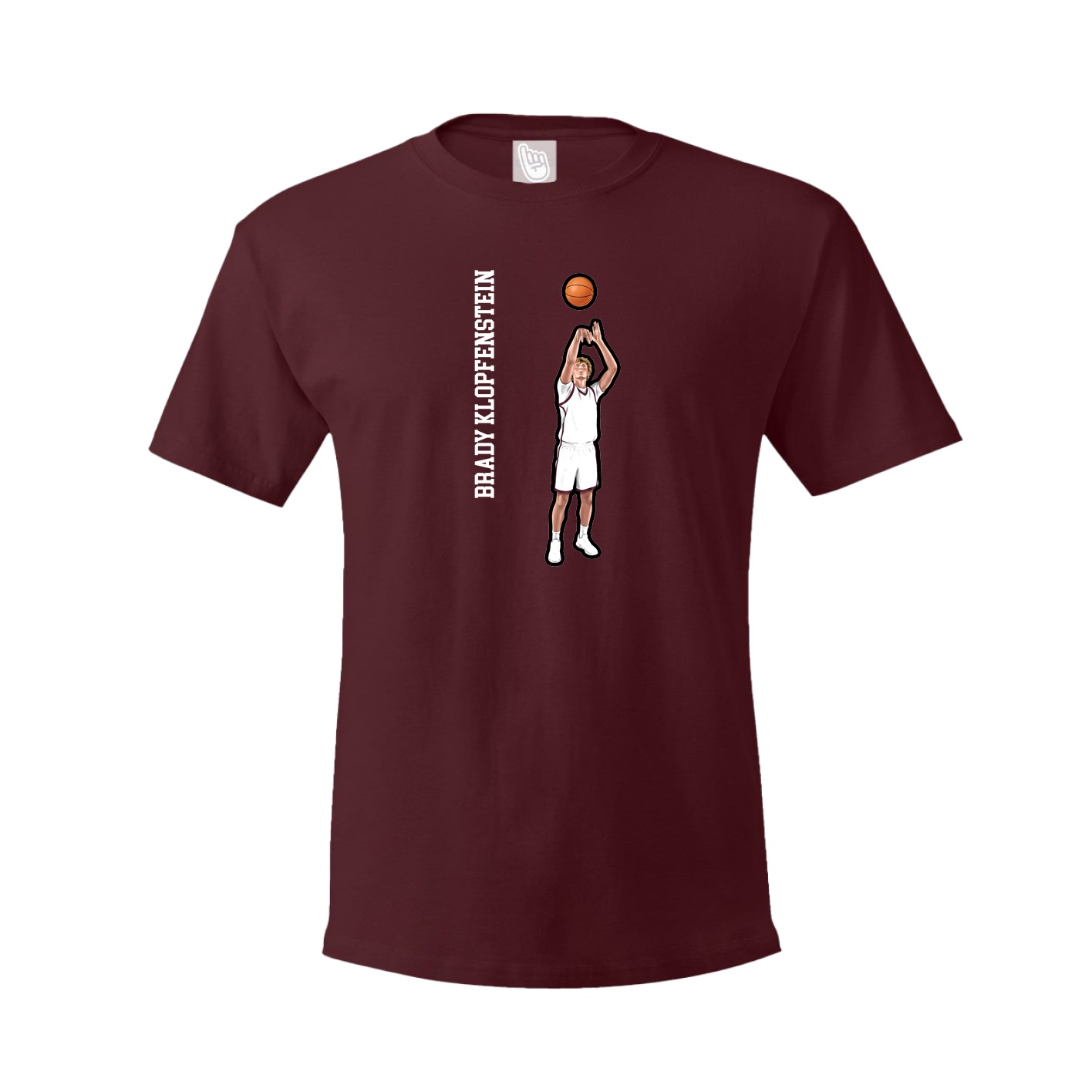 Tee — Name Vertical in Maroon