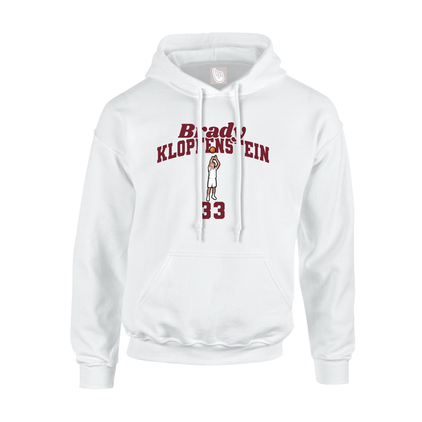 Youth Hoodie — Signature Arch in White