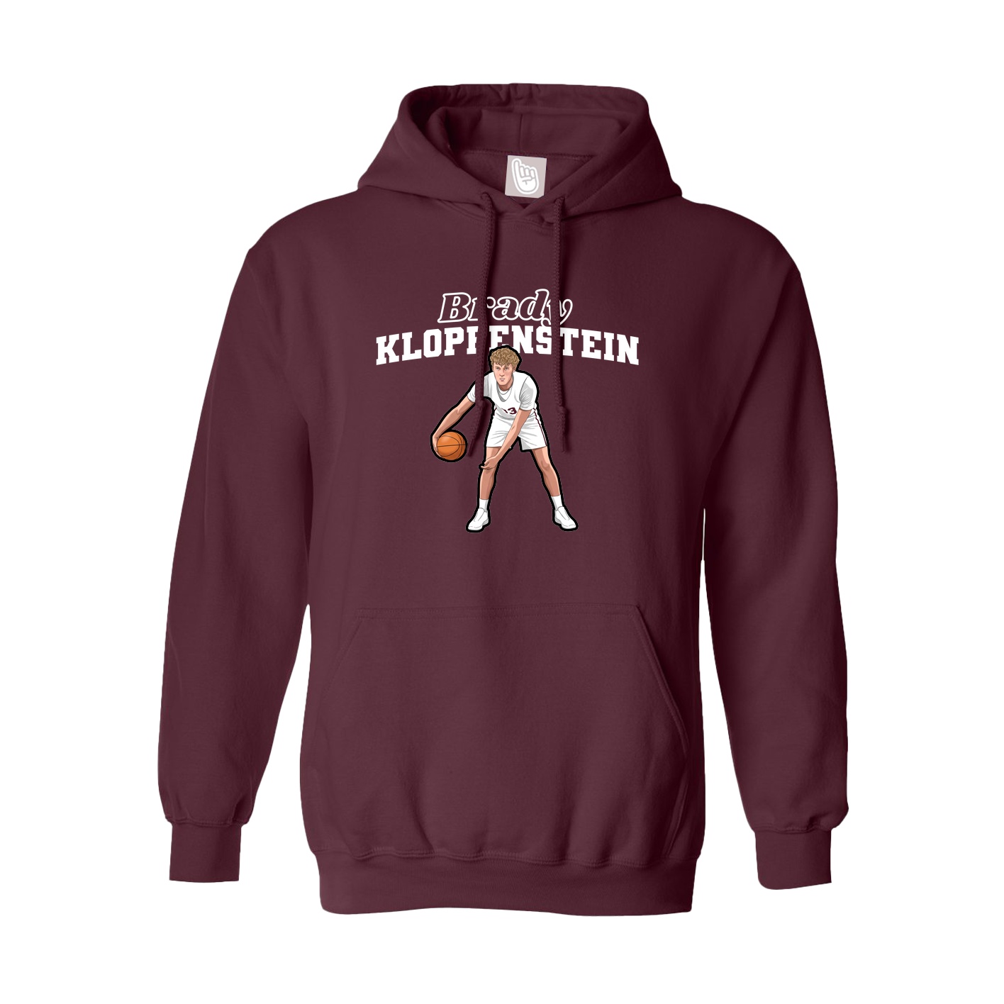 Hoodie — Name Arch in Maroon