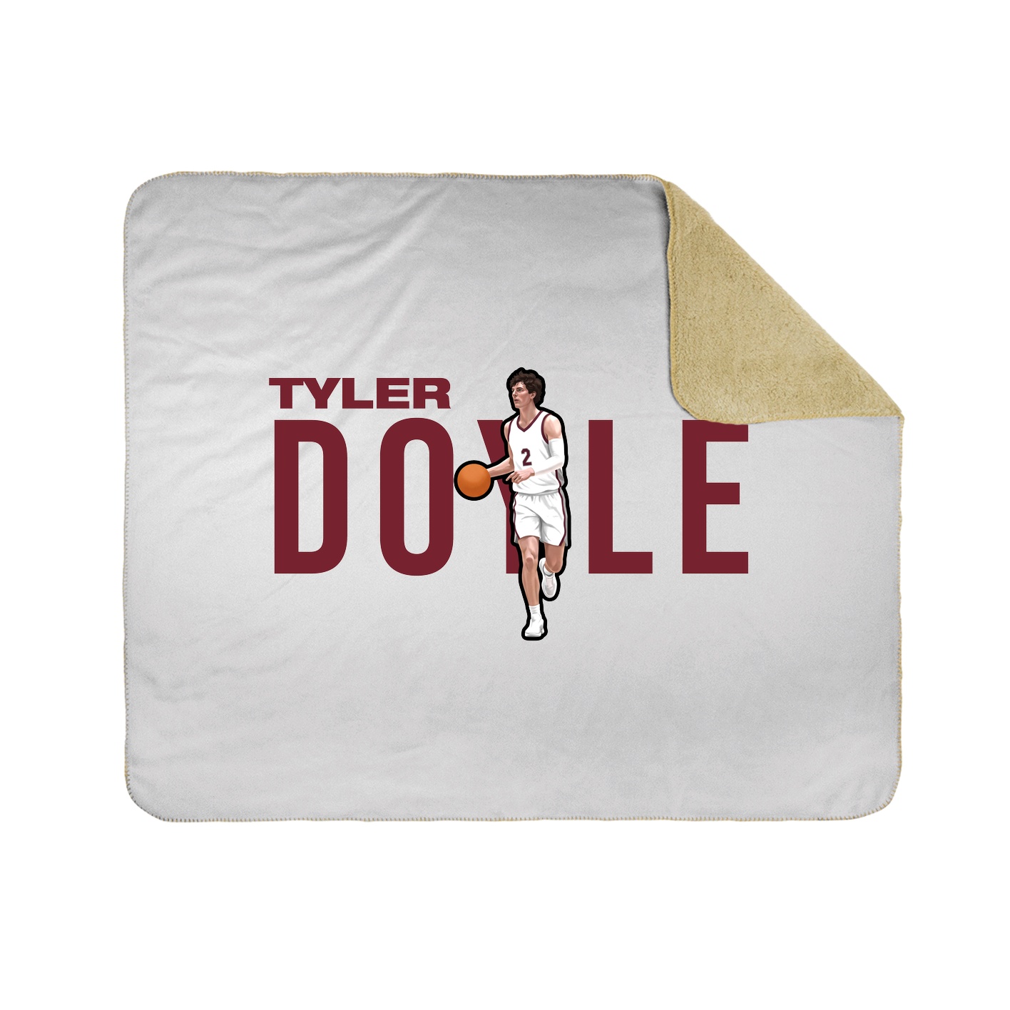 Throw Blanket — Player Name in White