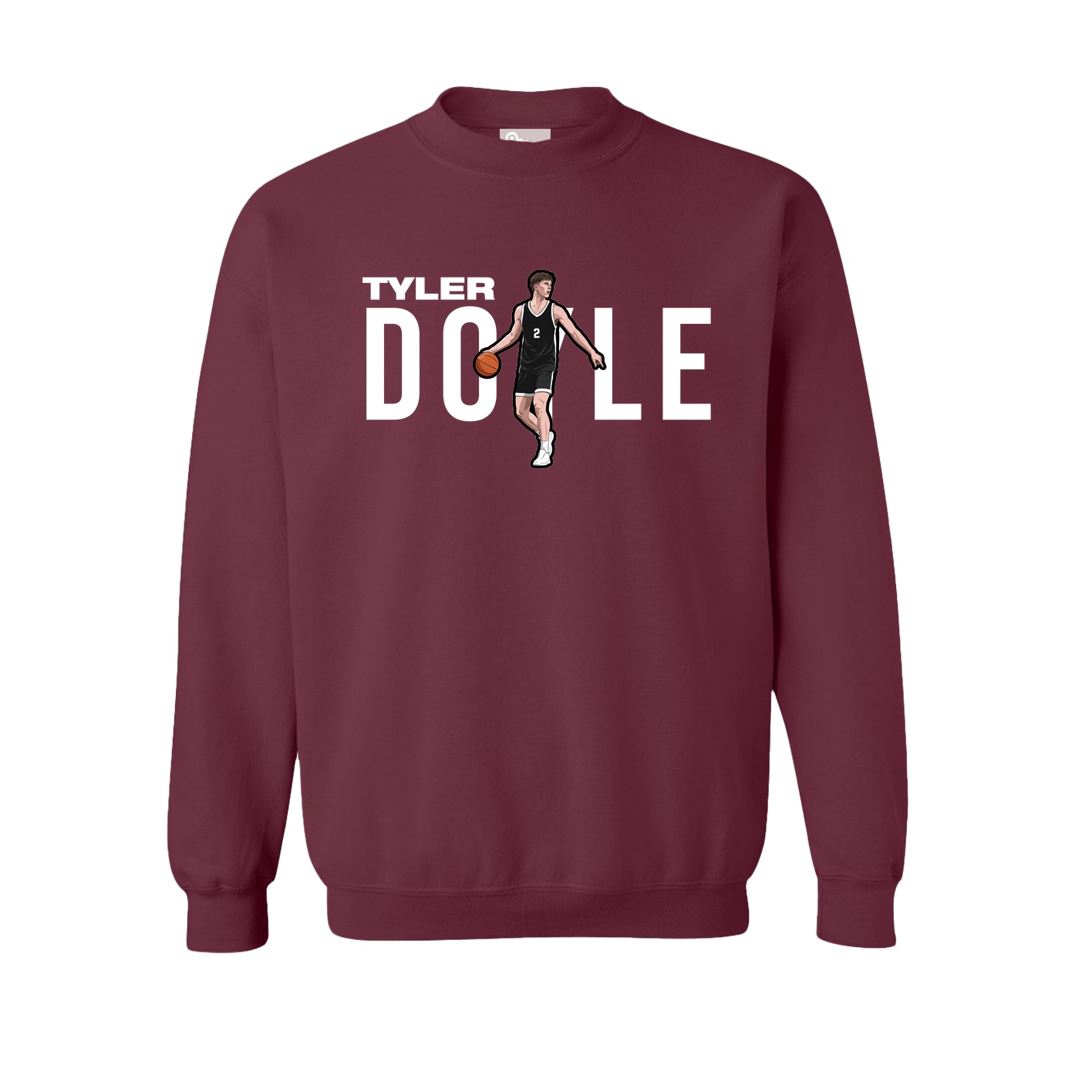 Fleece Crew — Player Name in Maroon