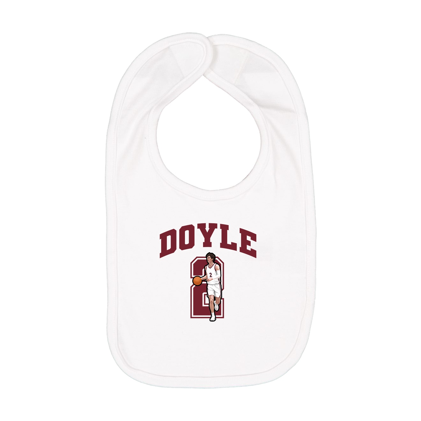 Infant Bib — Number in White