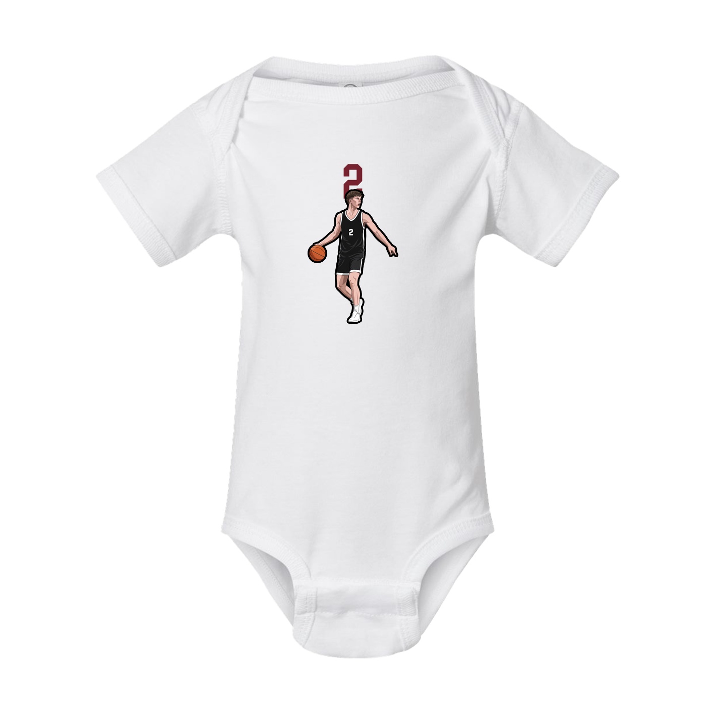 Baby Onesie — Number Top in White