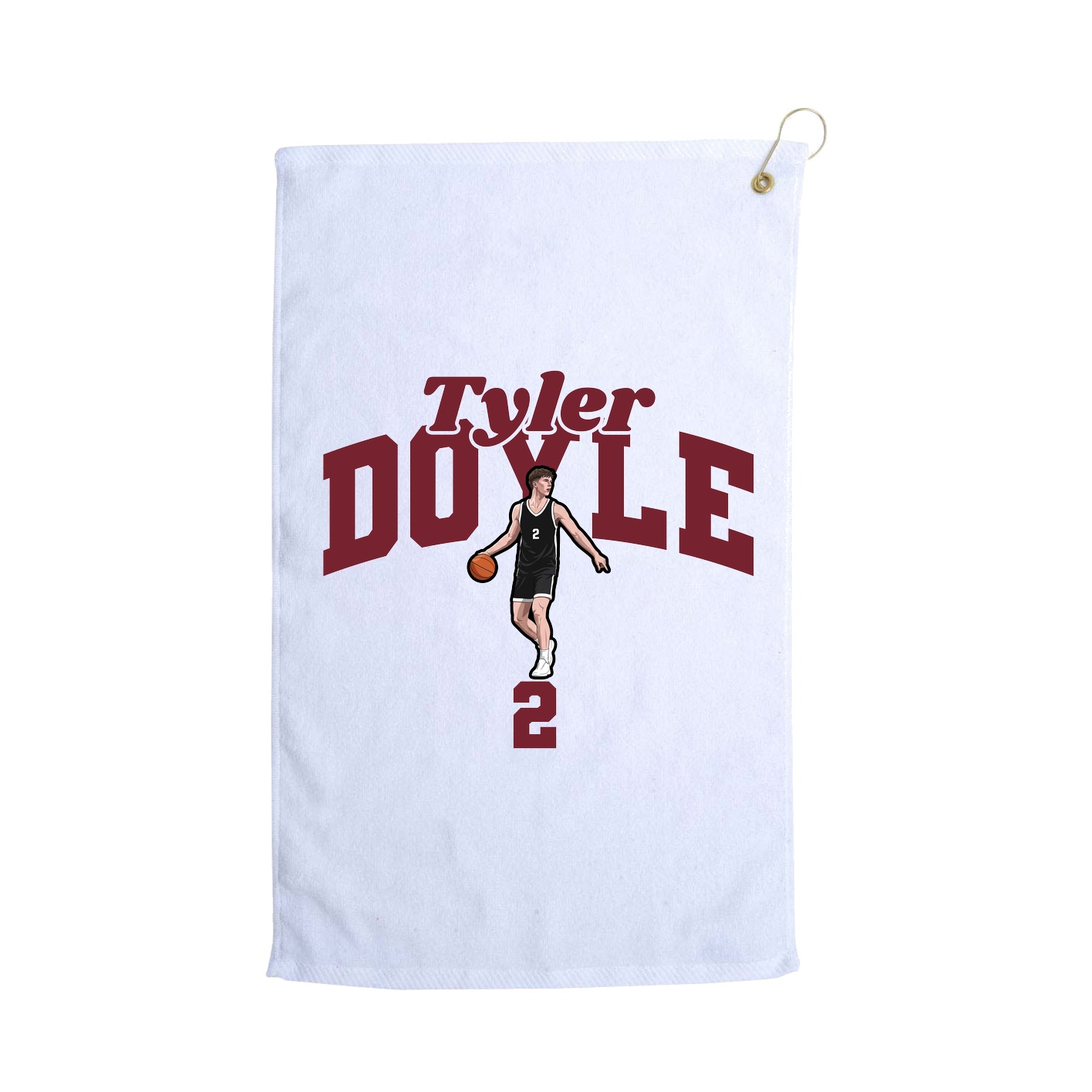 Golf Towel — Signature Arch in White