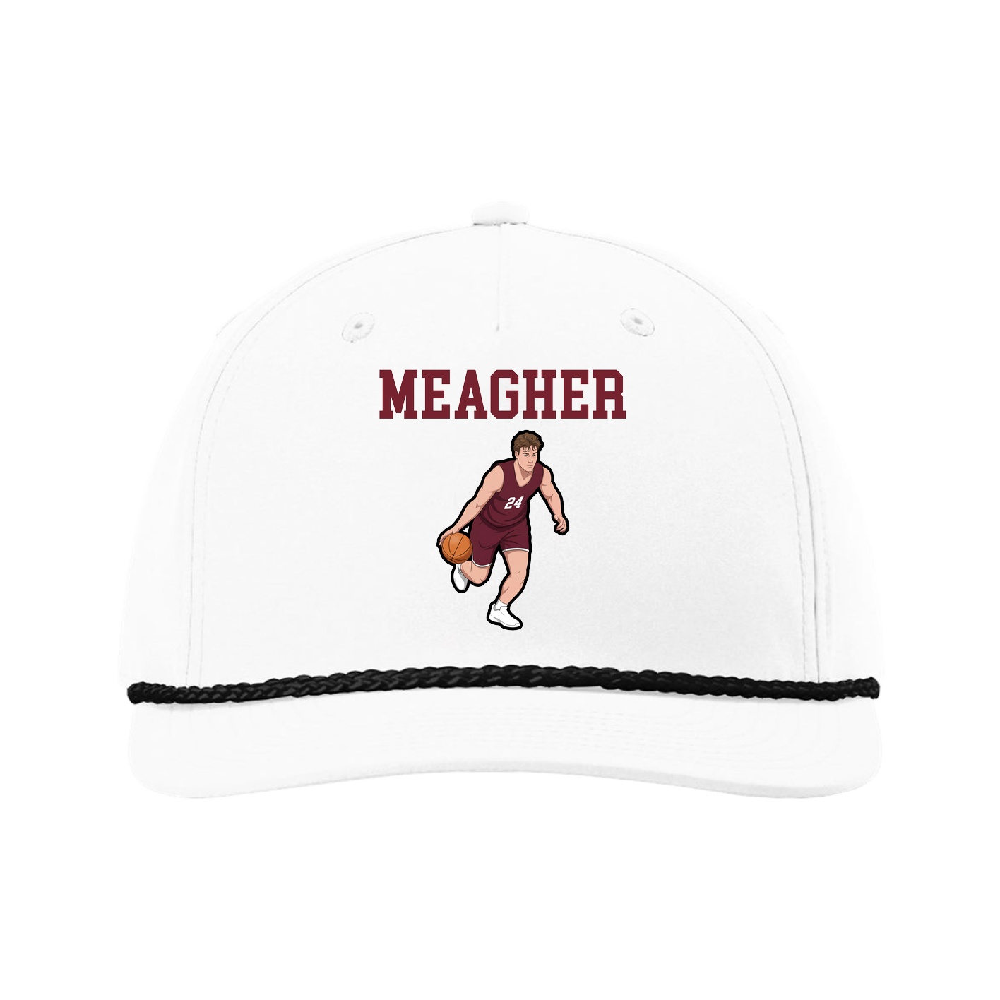 Five-Panel Classic Rope Cap — Shirsey in White