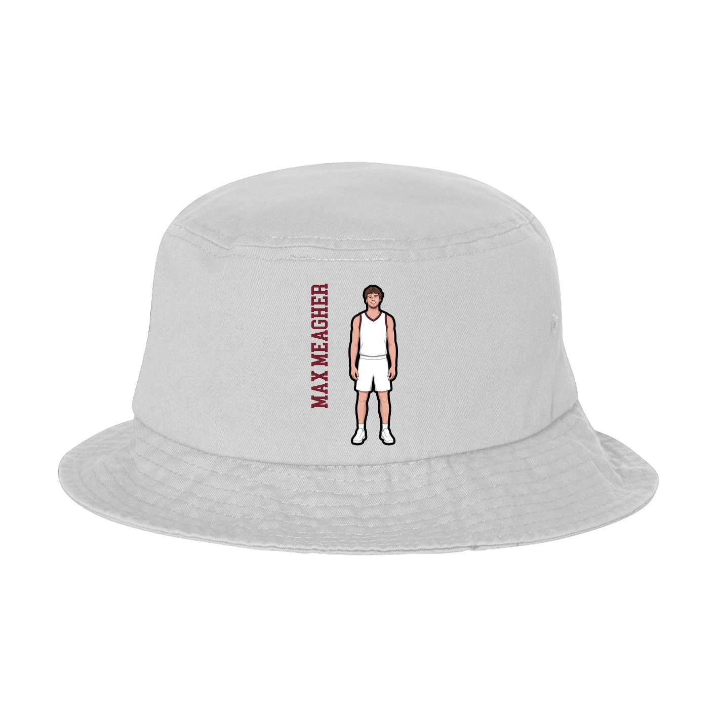 Bucket Cap — Name Vertical in White