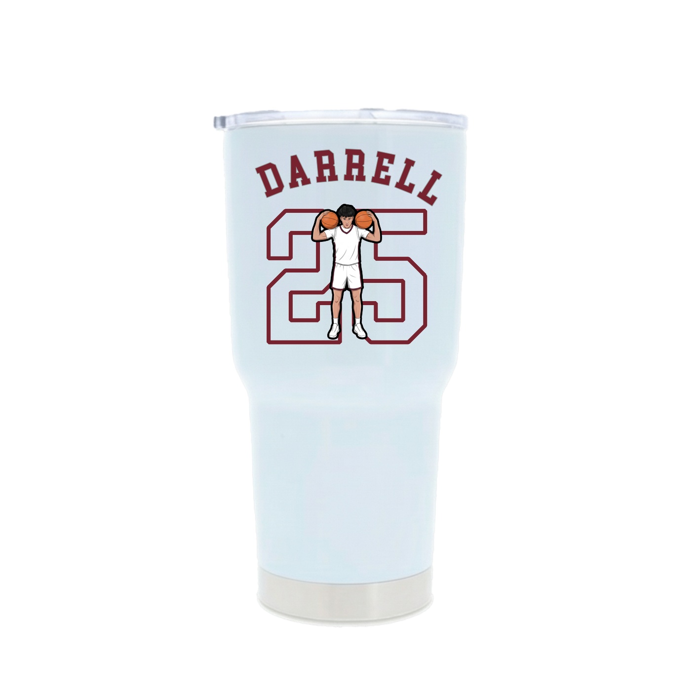 30oz Stainless Steel Tumbler — Shirsey Arch in White