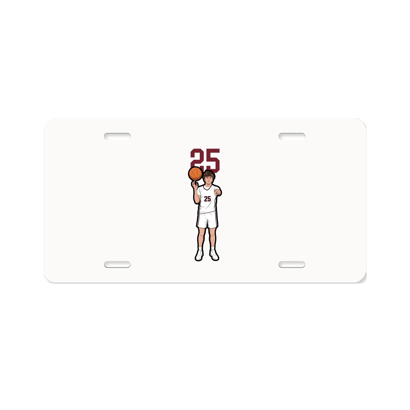 License Plate — Number Top in Classic