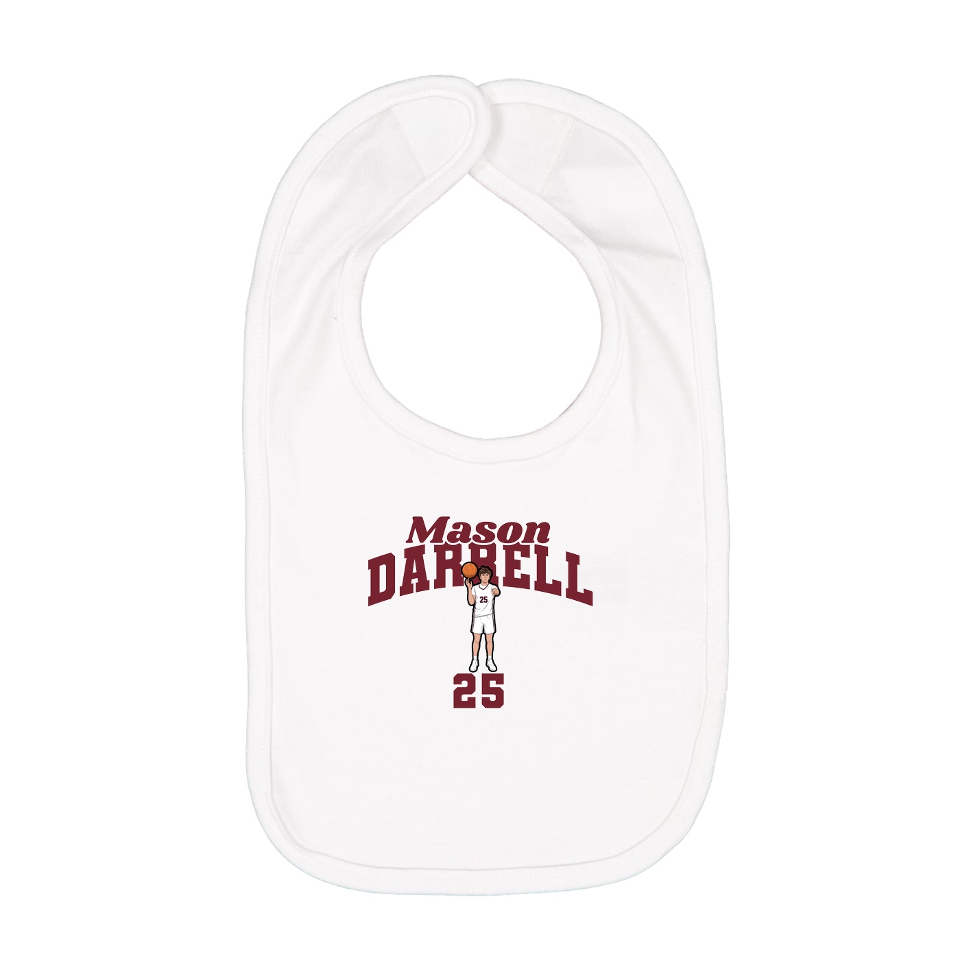 Infant Bib — Signature Arch in White