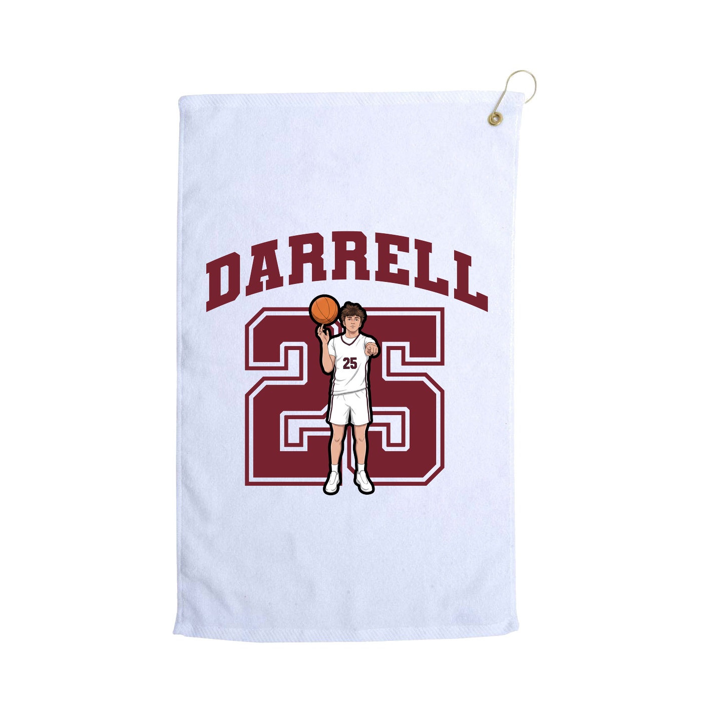 Golf Towel — Number in White