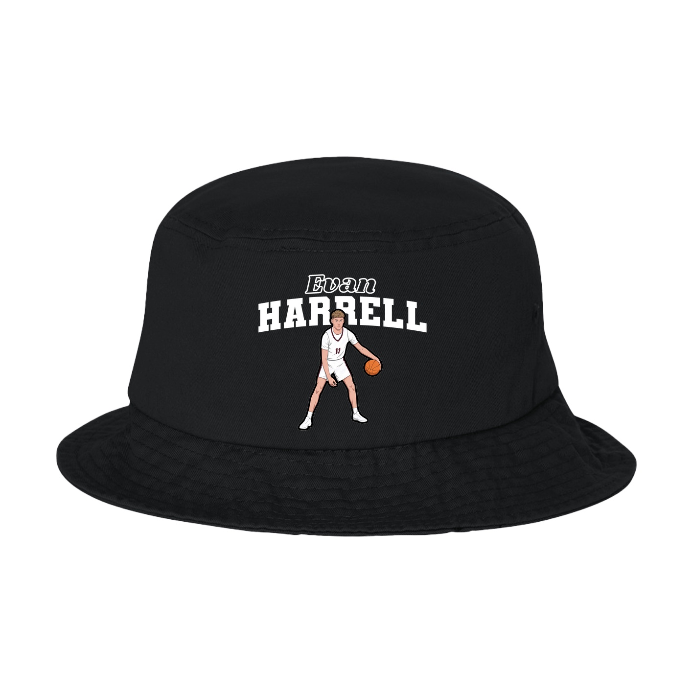 Bucket Cap — Name Arch in Black