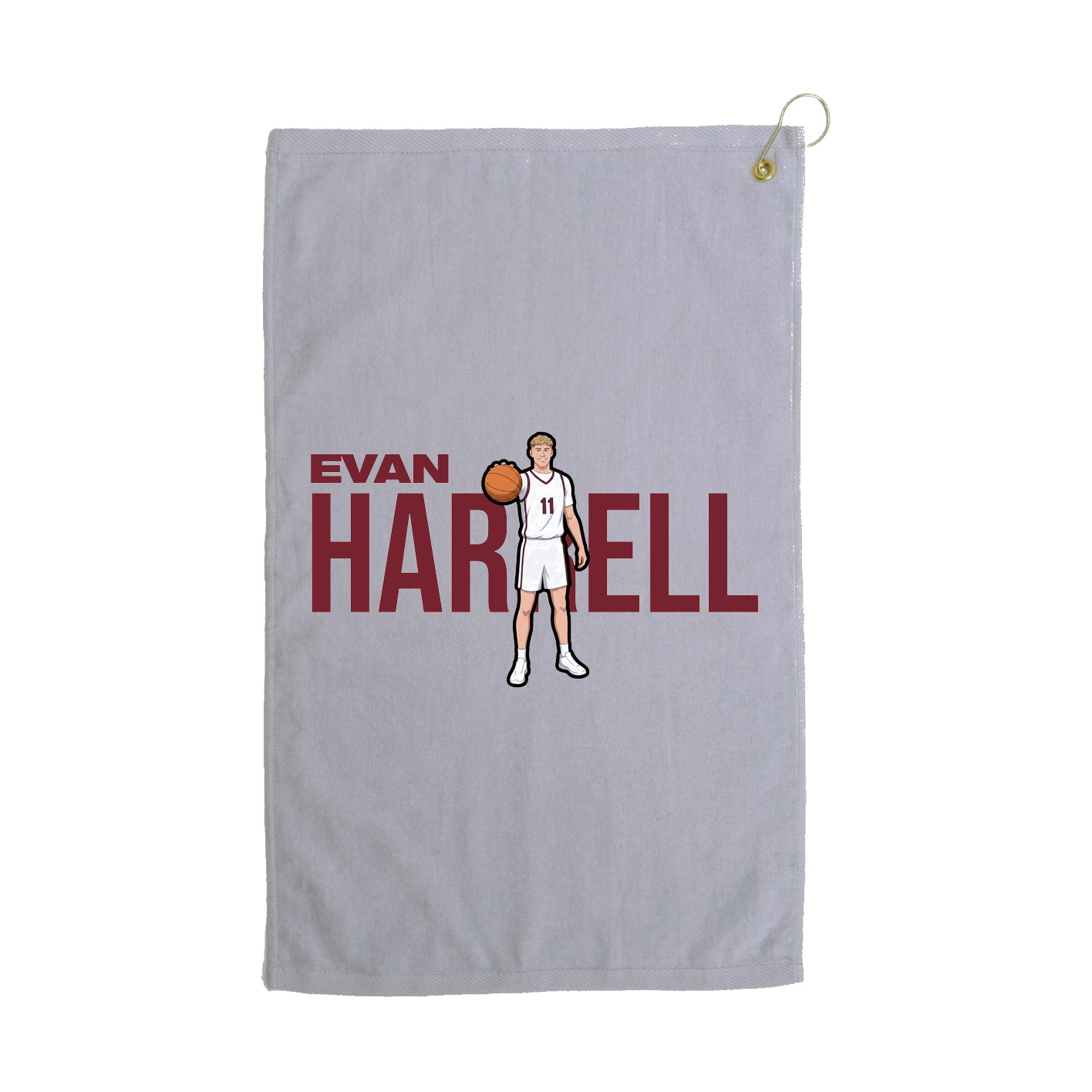 Golf Towel — Player Name in Grey