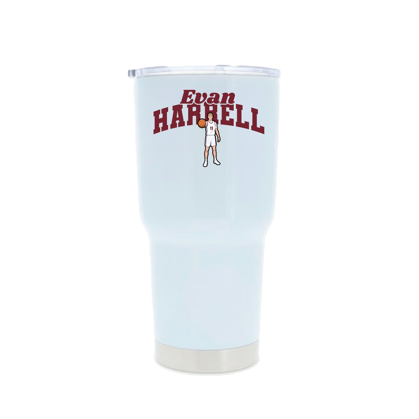 30oz Stainless Steel Tumbler — Signature Arch in White