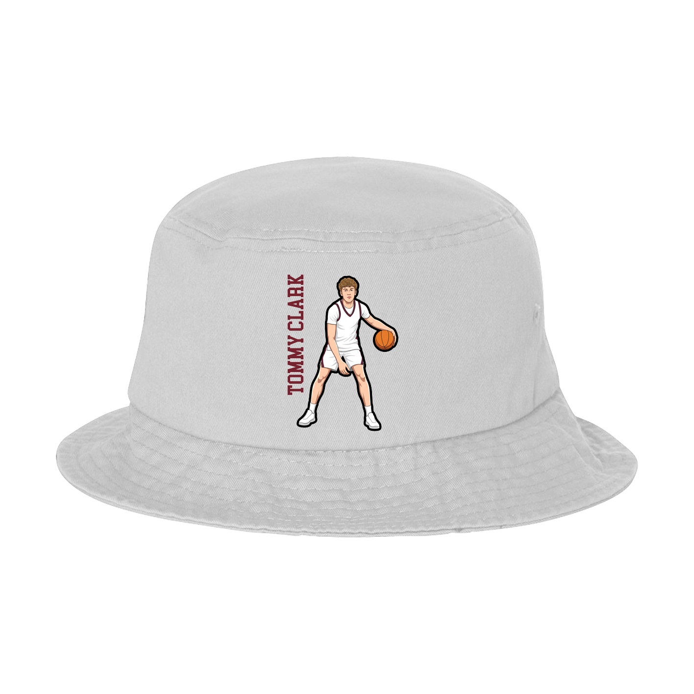 Bucket Cap — Name Vertical in White
