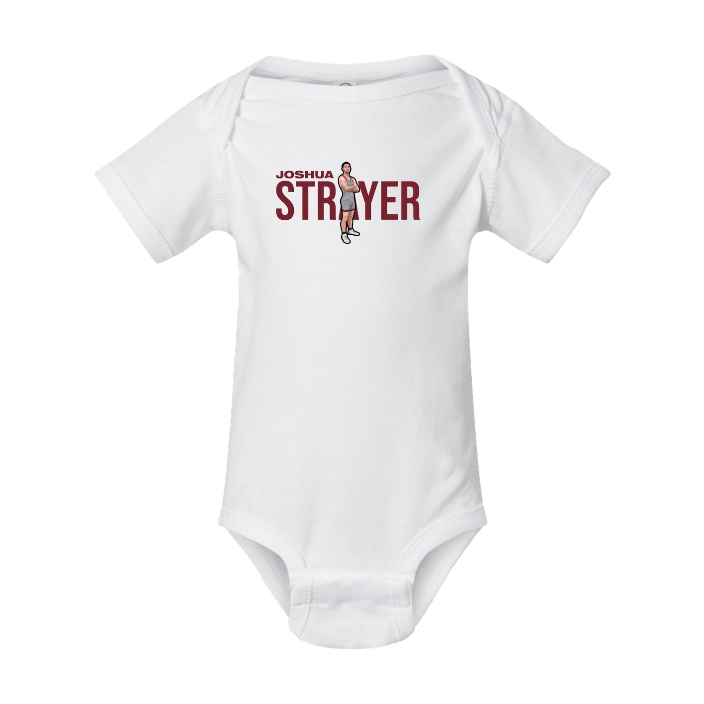 Baby Onesie — Player Name in White