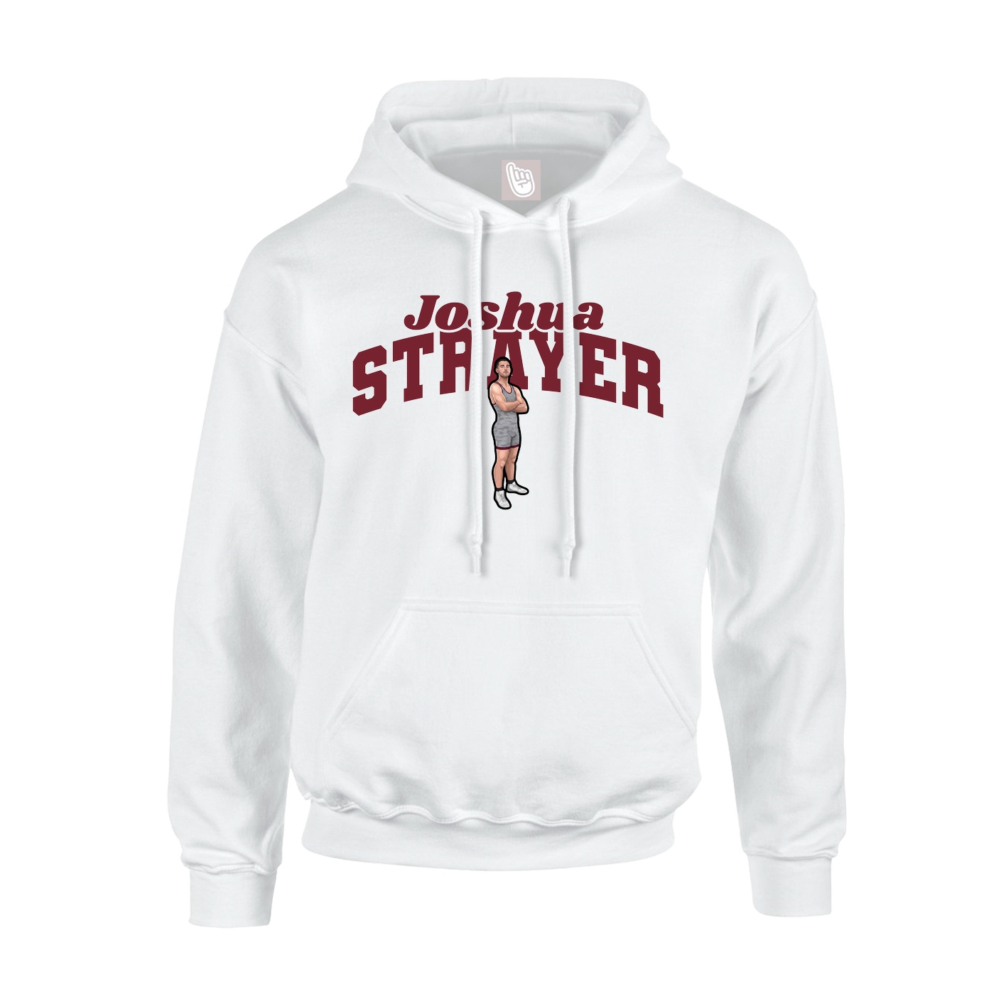 Youth Hoodie — Signature Arch in White