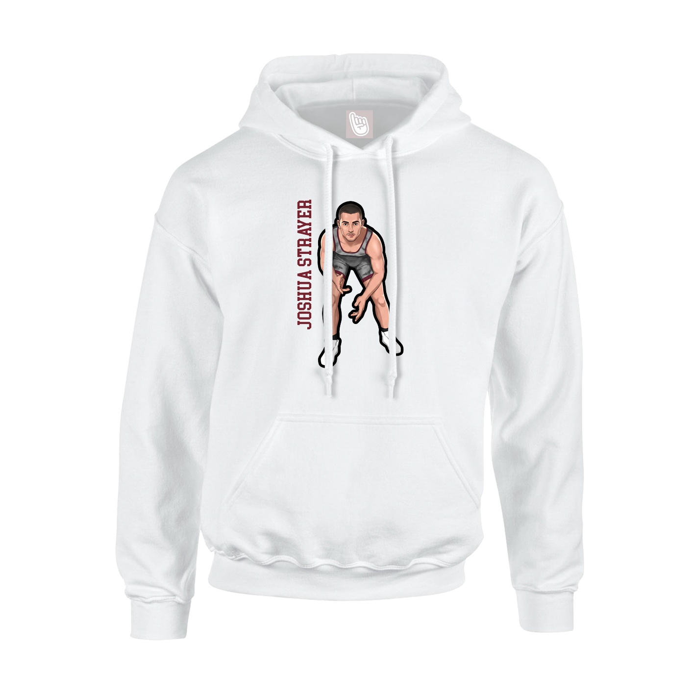 Hoodie — Name Vertical in White