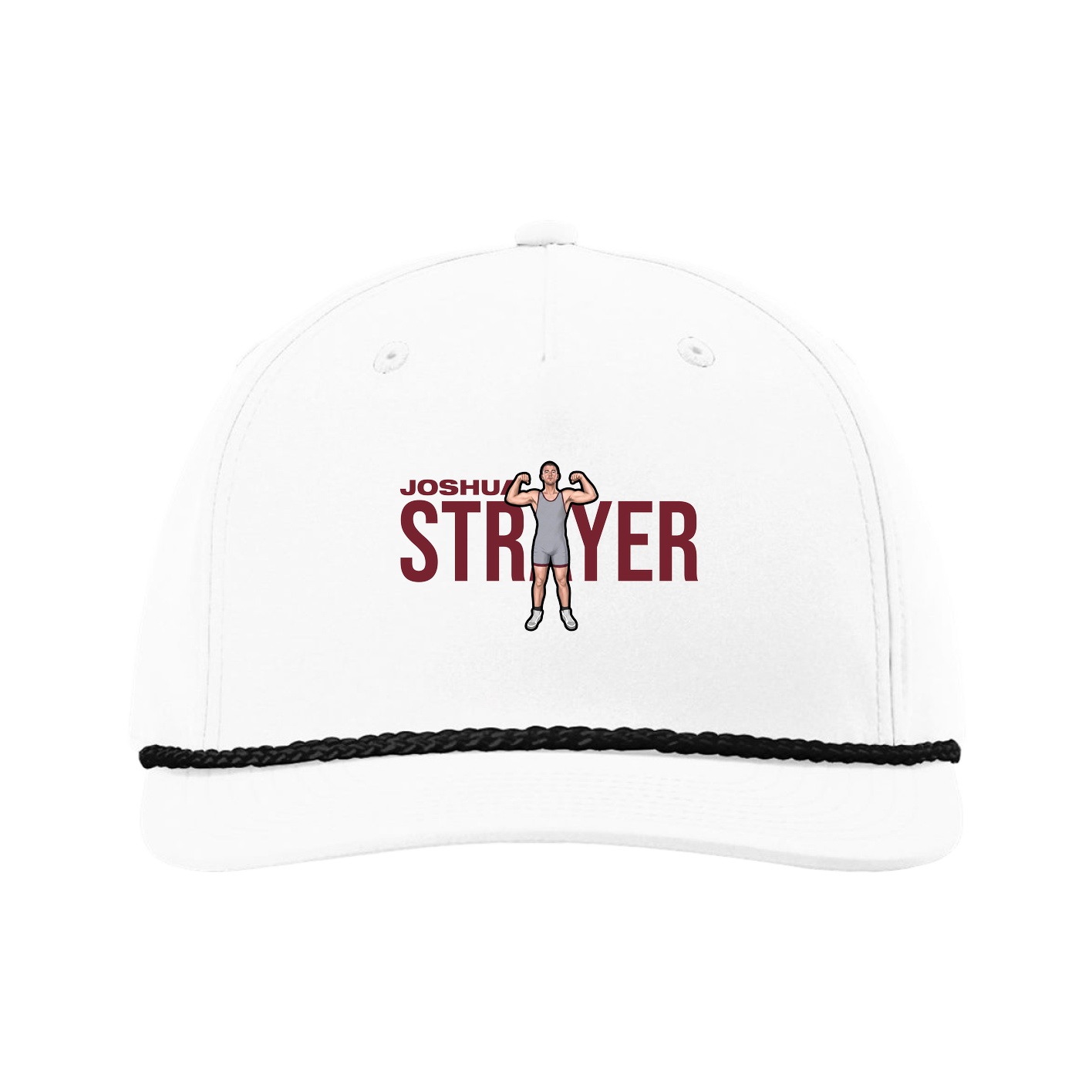 Five-Panel Classic Rope Cap — Player Name in White