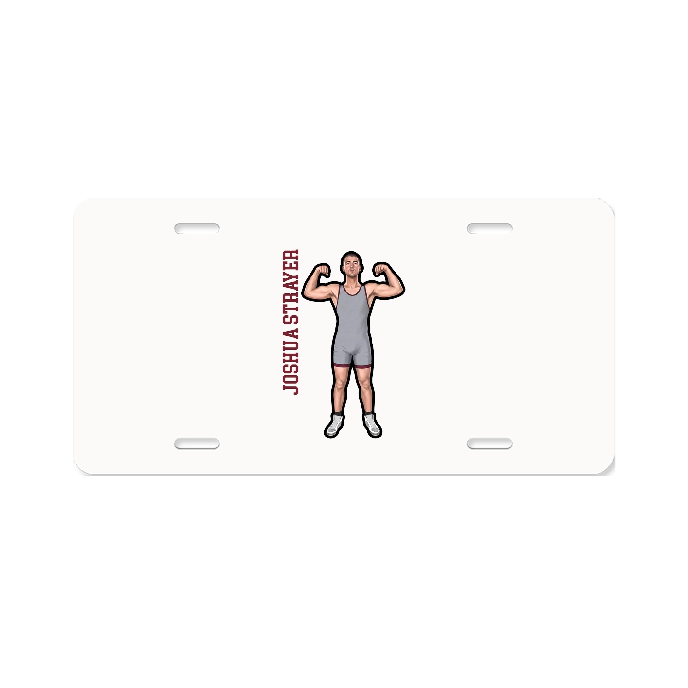 License Plate — Name Vertical in Classic
