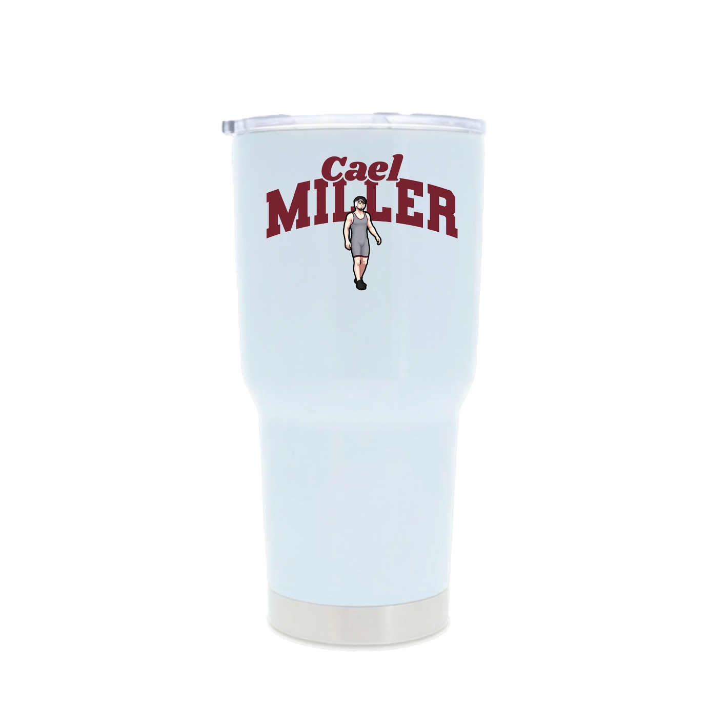 30oz Stainless Steel Tumbler — Signature Arch in White