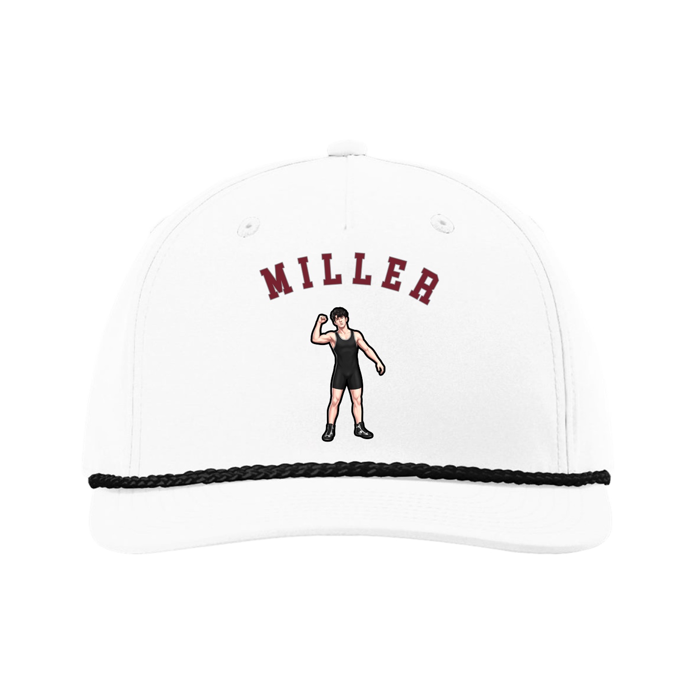 Five-Panel Classic Rope Cap — Shirsey Arch in White