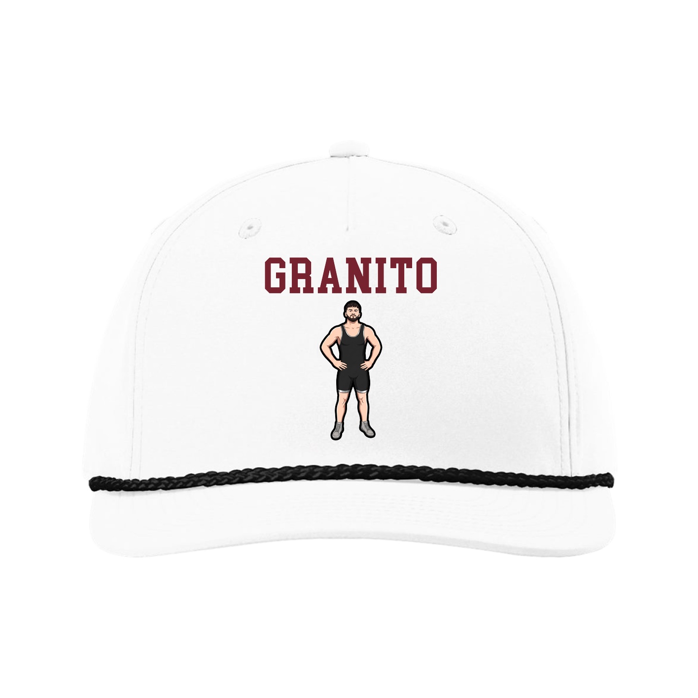Five-Panel Classic Rope Cap — Shirsey in White