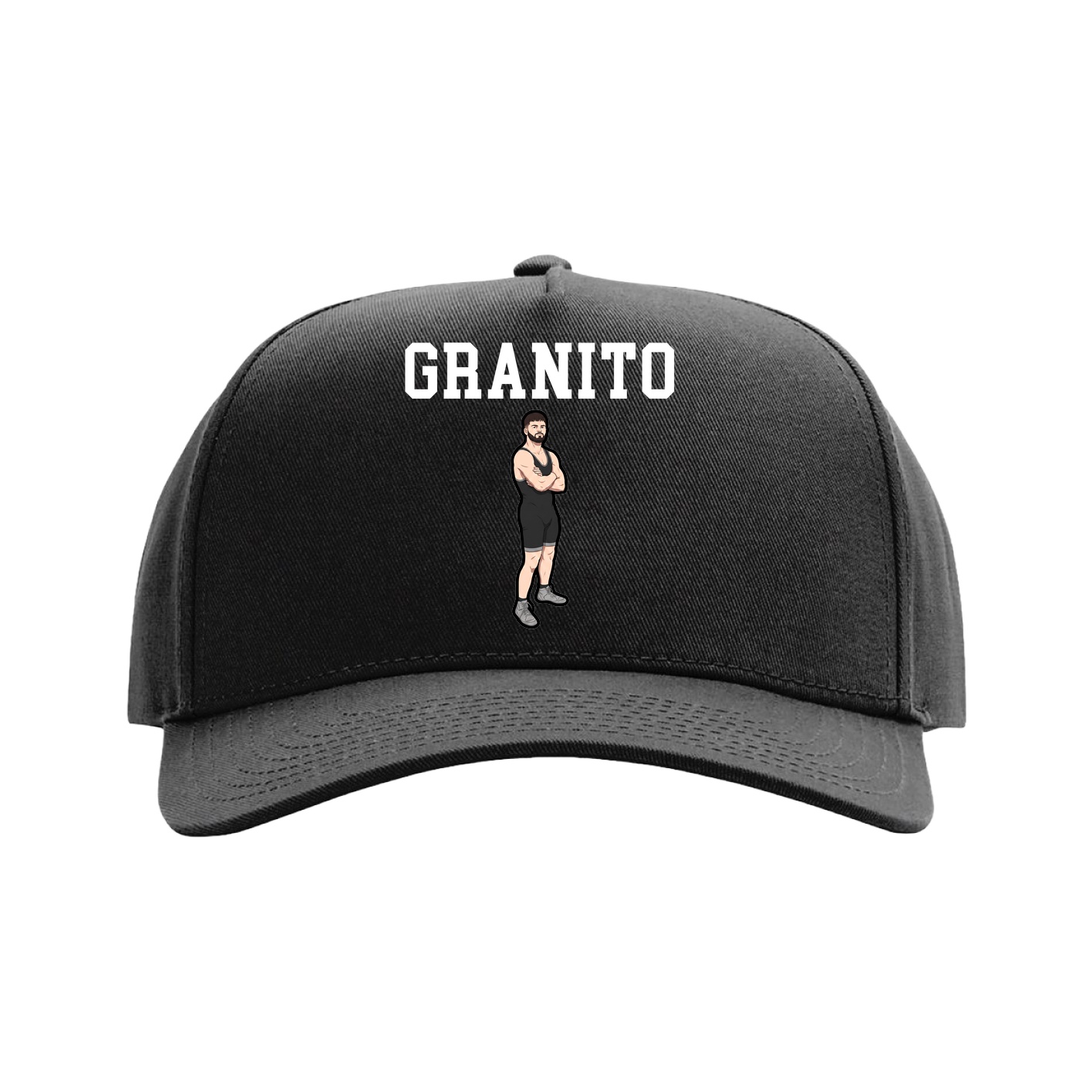 Full Fabric Five-Panel Champ Cap — Shirsey in Black