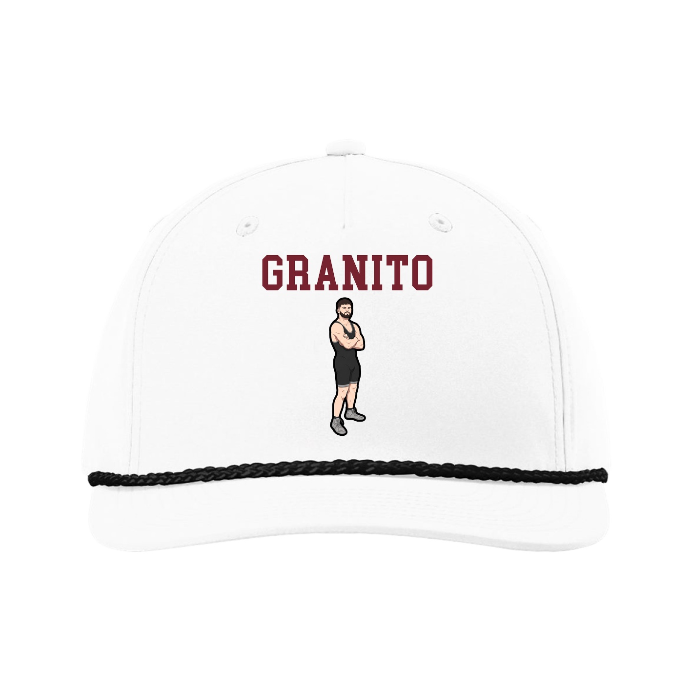 Five-Panel Classic Rope Cap — Shirsey in White
