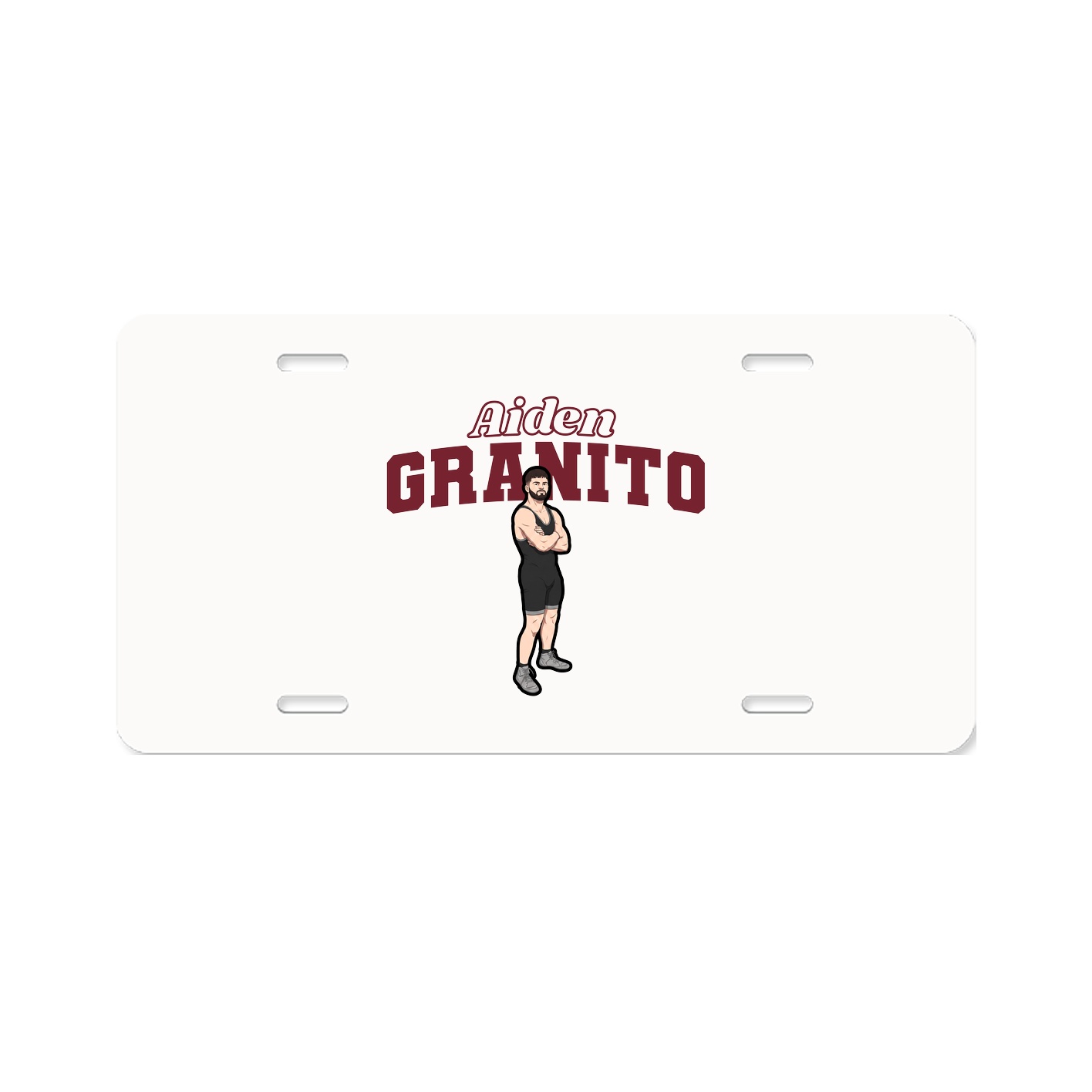 License Plate — Name Arch in Classic