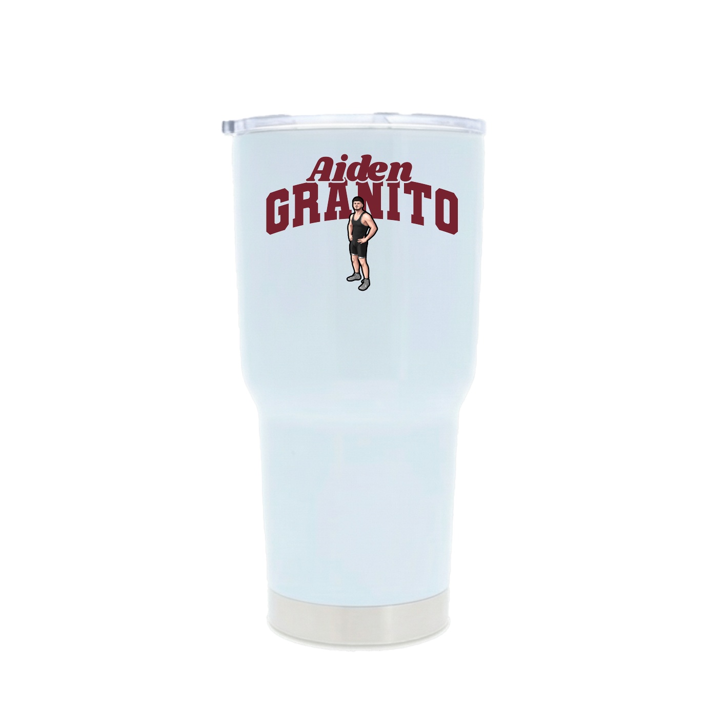 30oz Stainless Steel Tumbler — Signature Arch in White