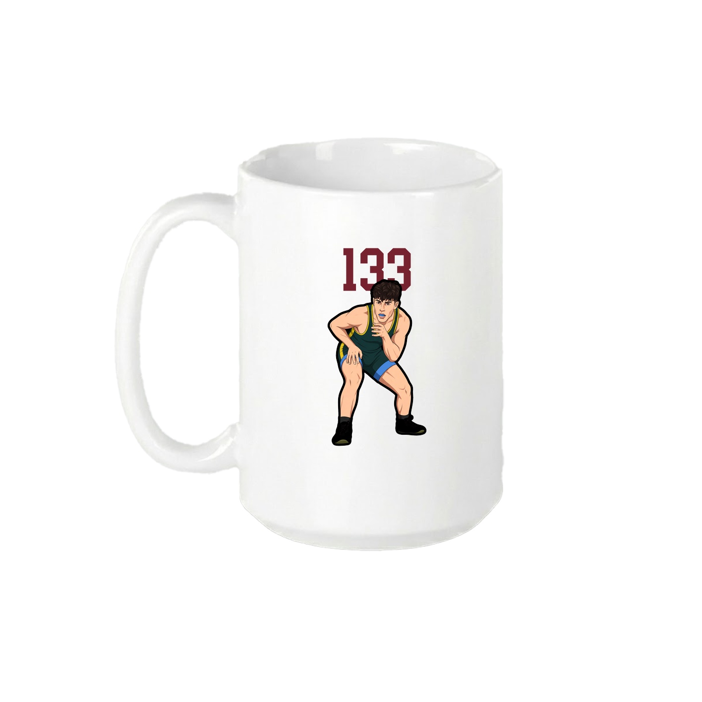 15oz Coffee Mug — Number Top in White