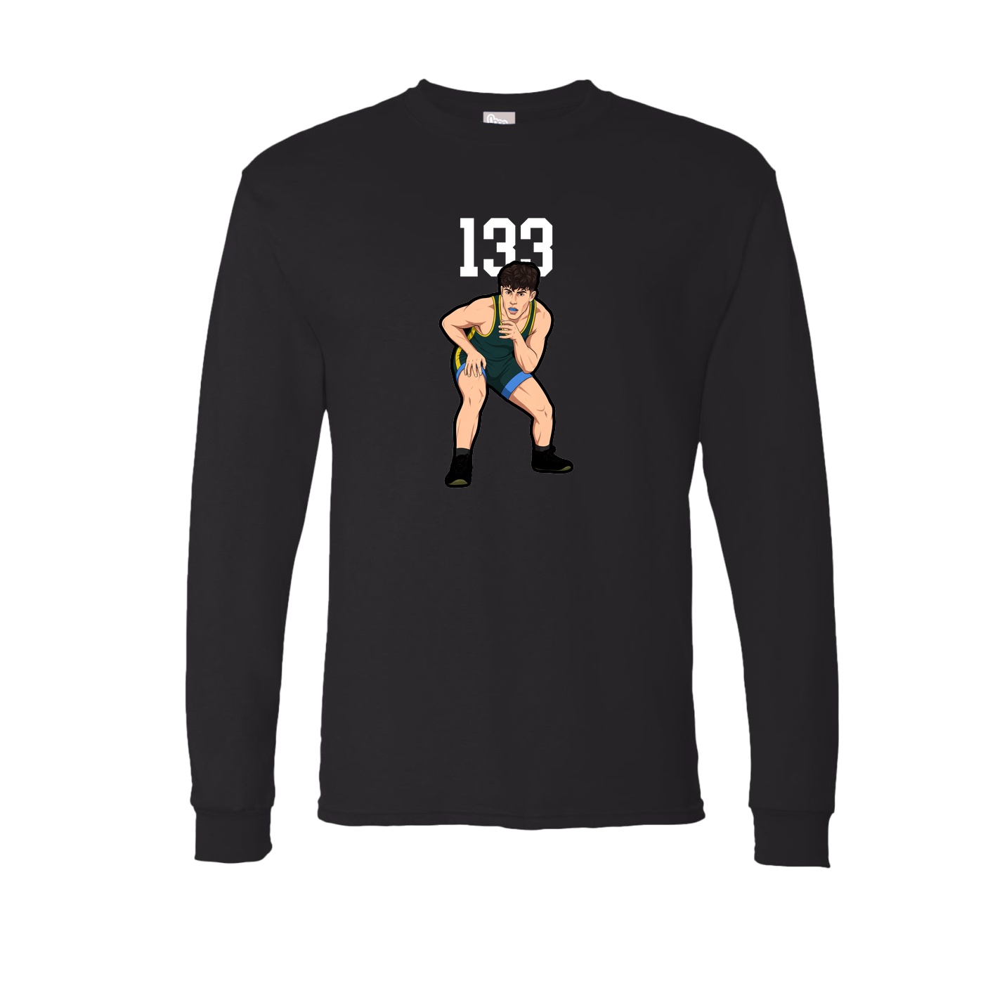 Long Sleeve Tee — Number Top in Black