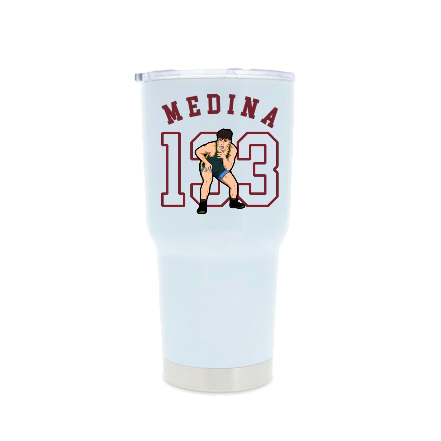30oz Stainless Steel Tumbler — Shirsey Arch in White