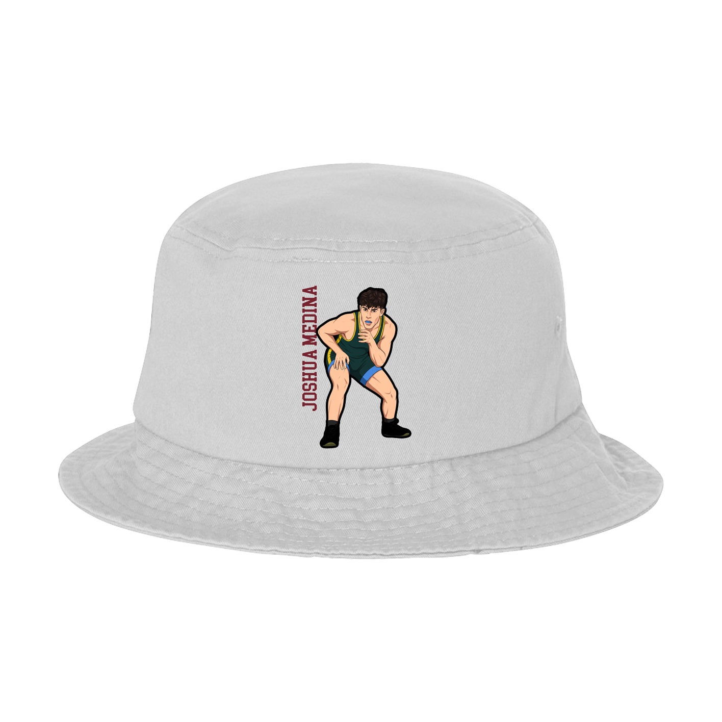 Bucket Cap — Name Vertical in White