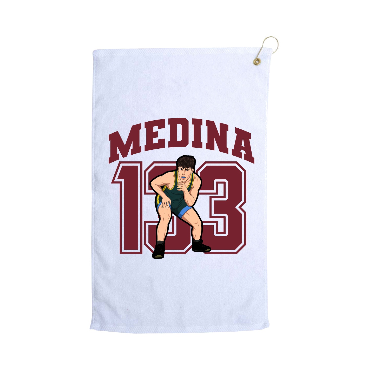 Golf Towel — Number in White