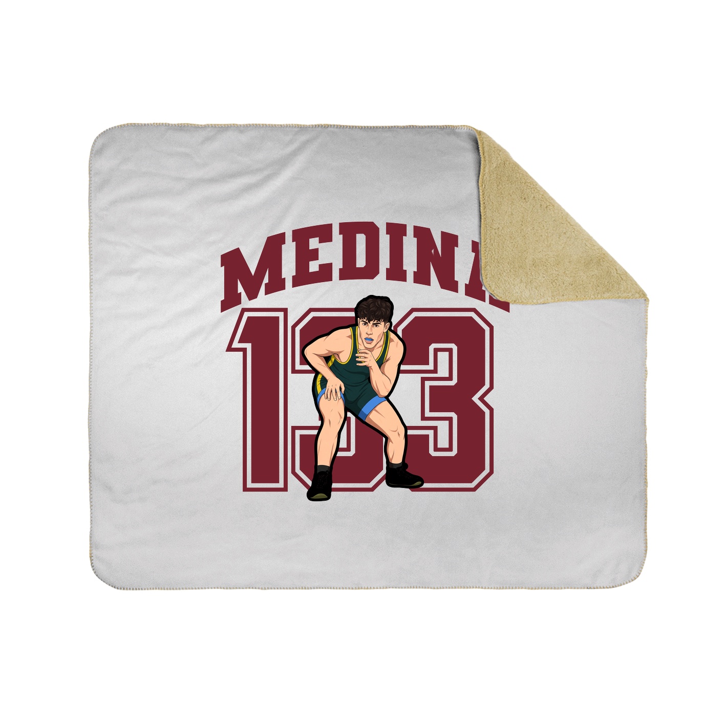Throw Blanket — Number in White
