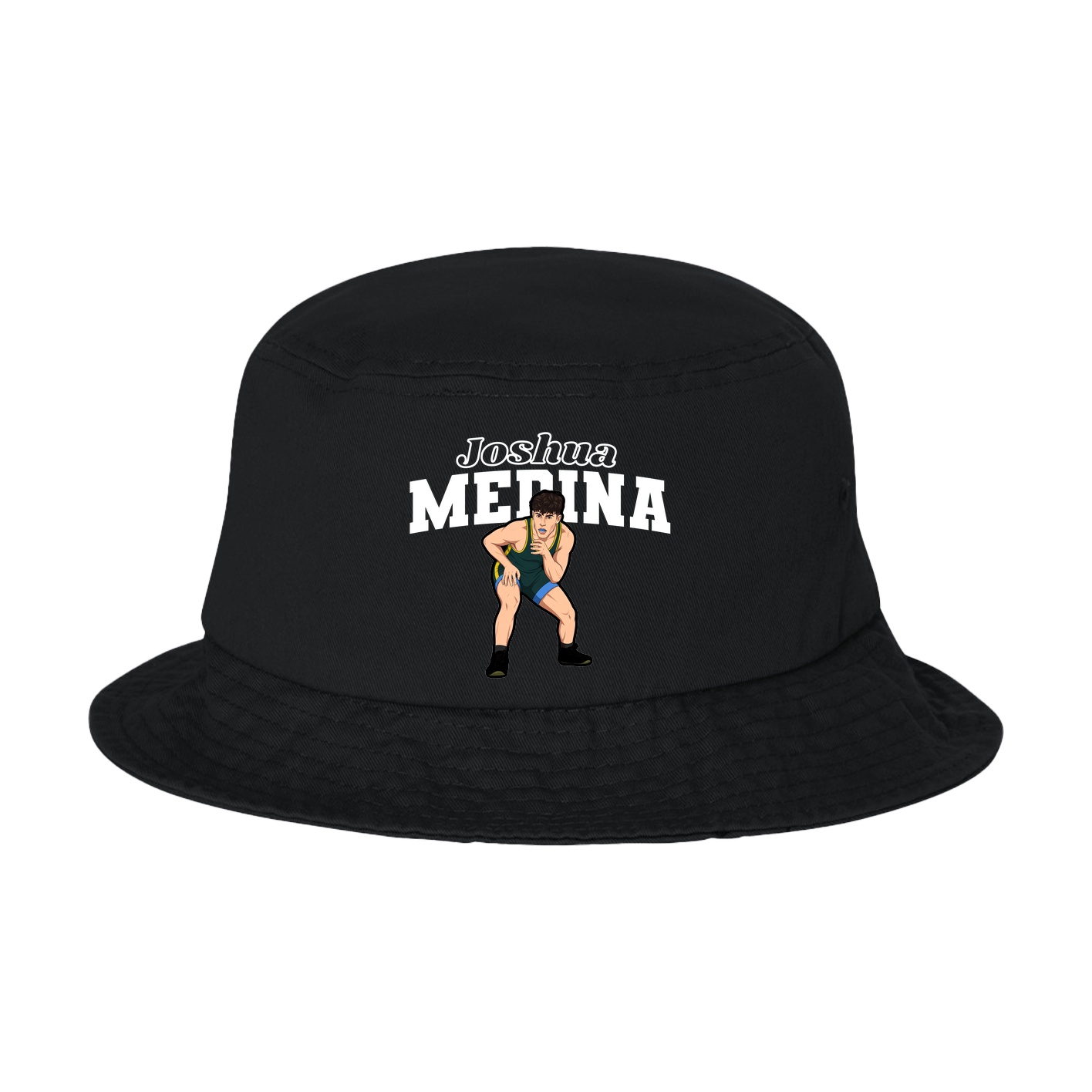 Bucket Cap — Name Arch in Black