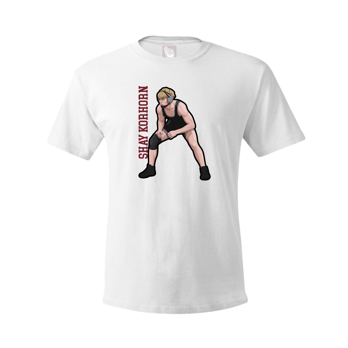 Tee — Name Vertical in White