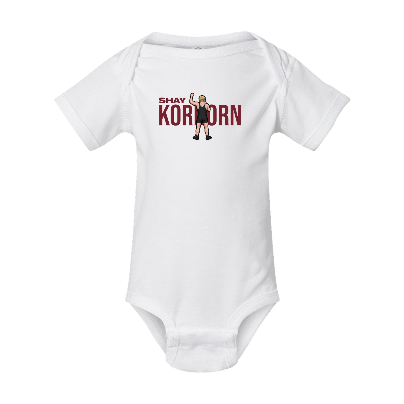 Baby Onesie — Player Name in White