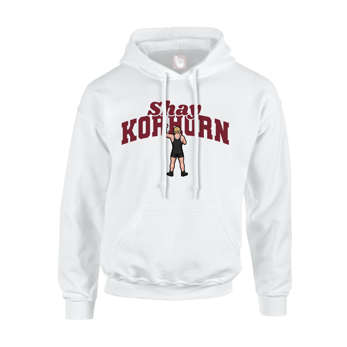 Youth Hoodie — Signature Arch in White