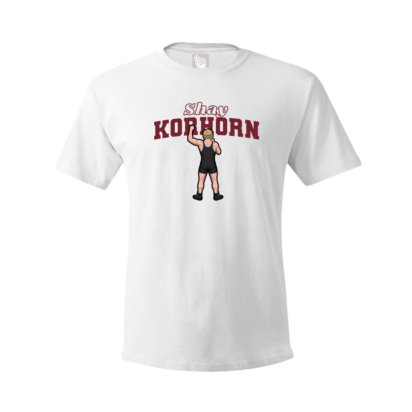 Youth Tee — Name Arch in White