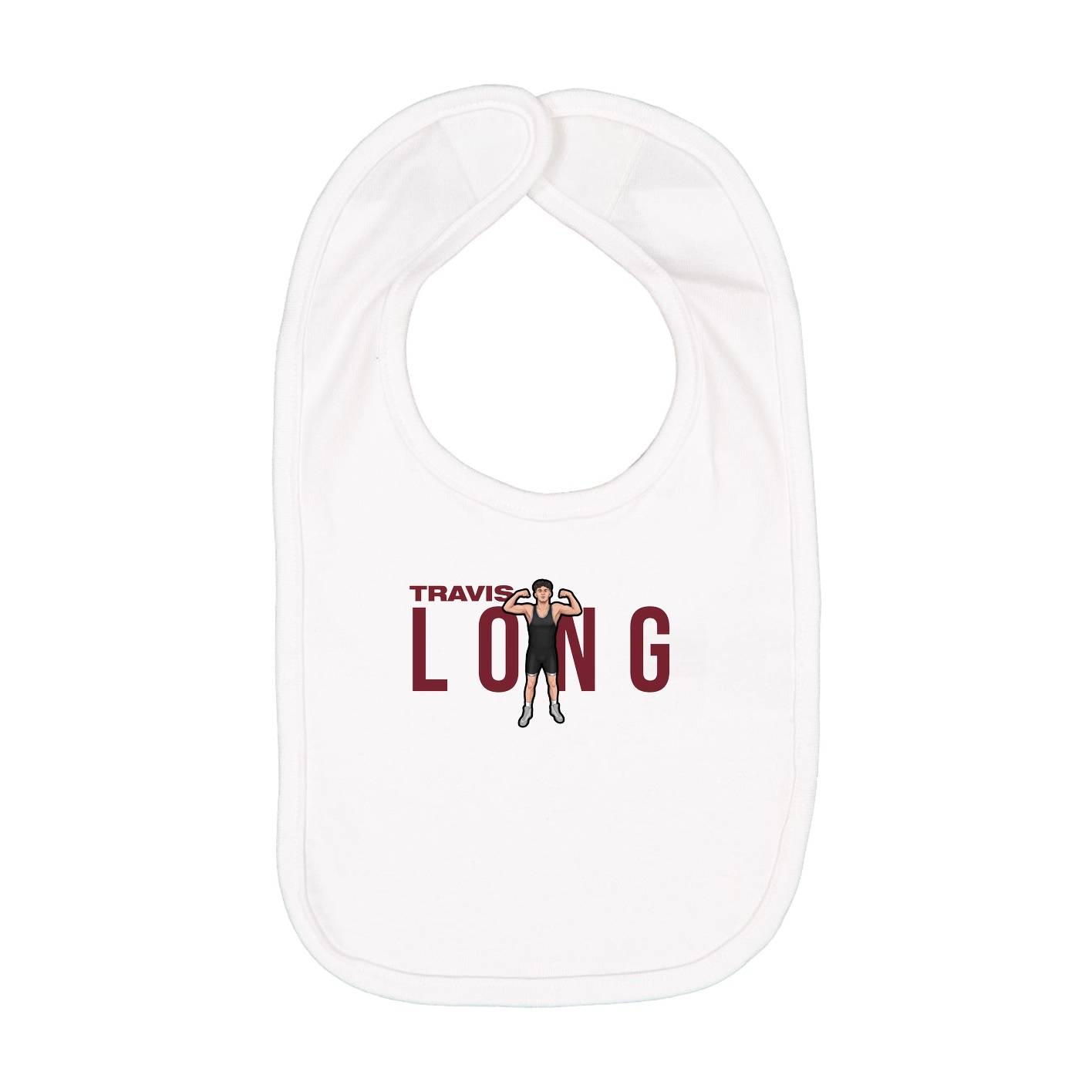 Infant Bib — Player Name in White