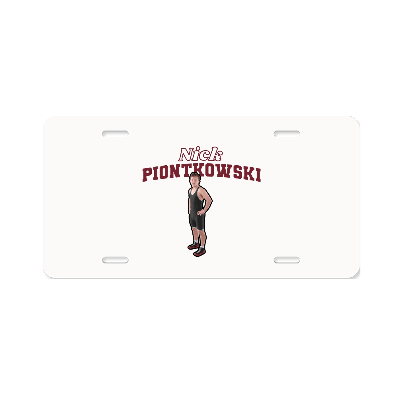 License Plate — Name Arch in Classic
