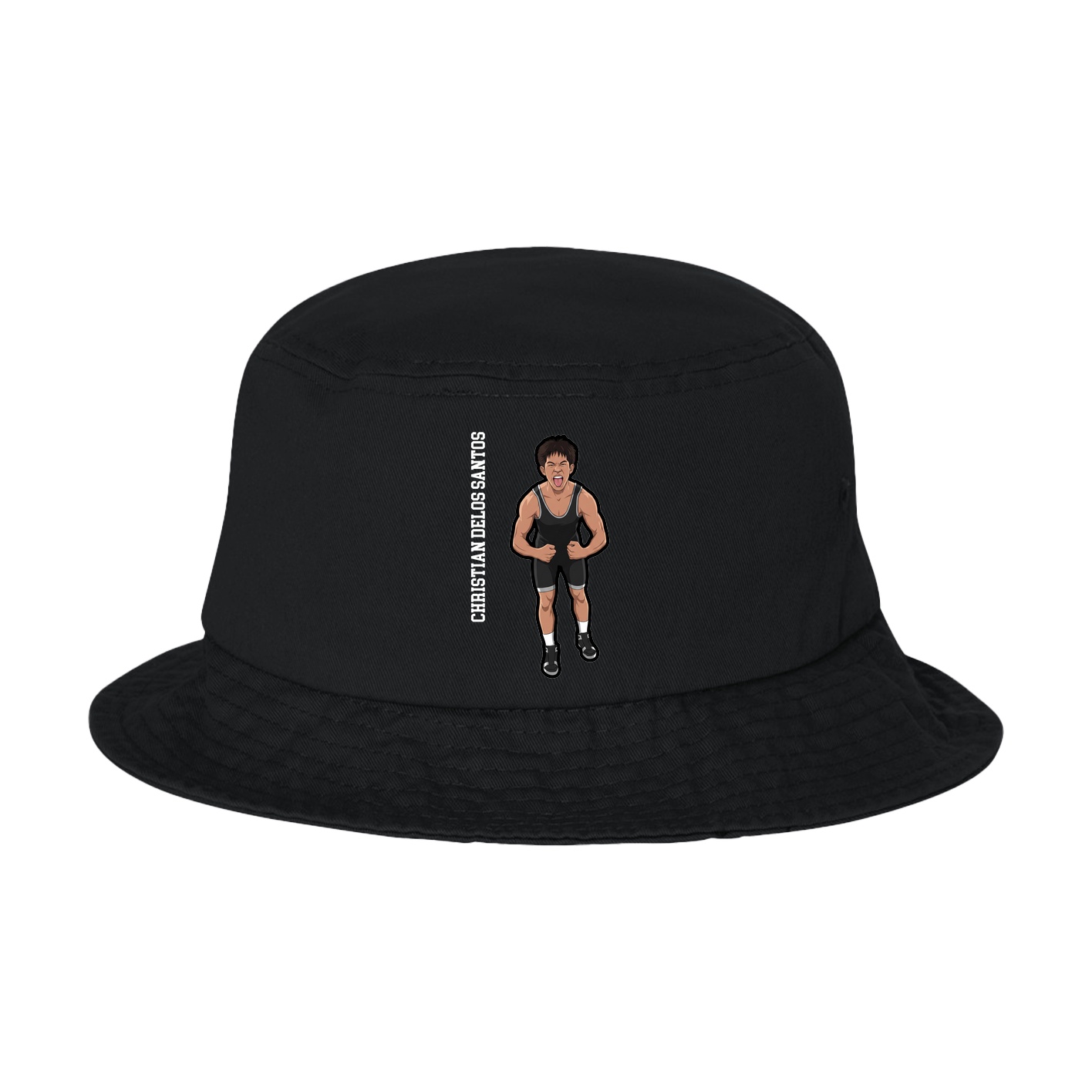 Bucket Cap — Name Vertical in Black